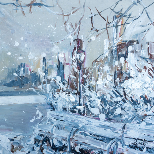 Central Park snow Print by Lorelei French Sowa