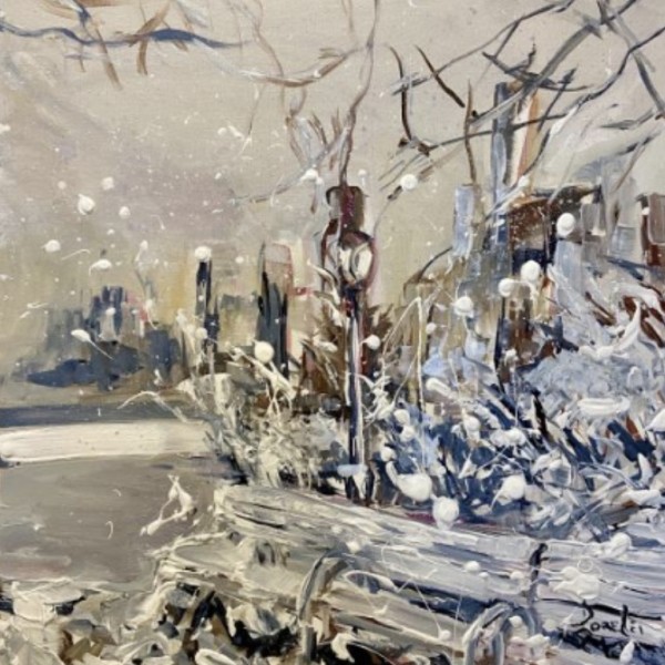 Central Park in Snow by Lorelei French Sowa