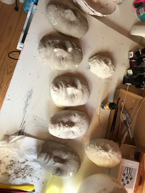 paperclay faces study