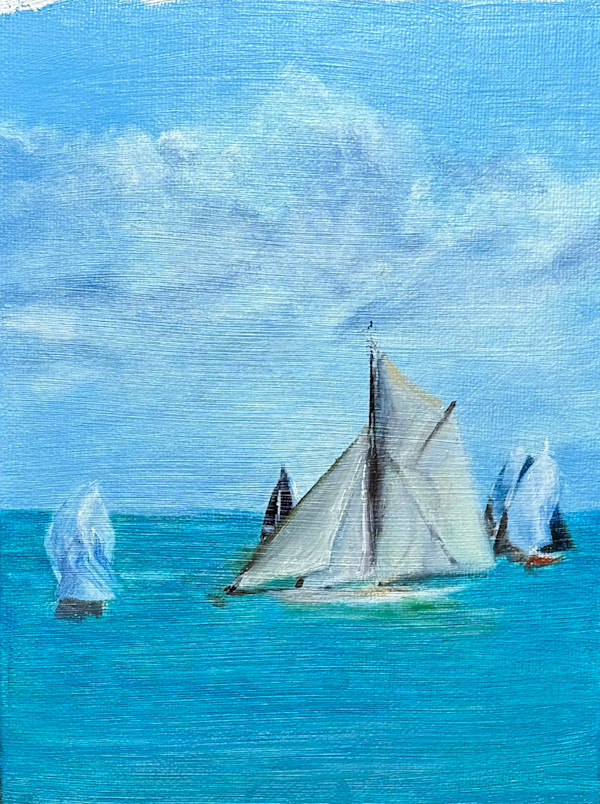 Regatta Off the Coast of Monaco by Rosemary Pergolizzi