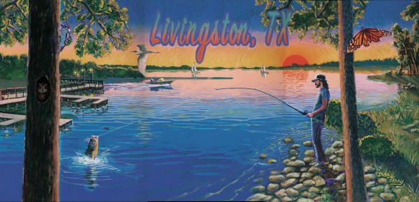Lake Livingston Walmart Mural by Dan Terry
