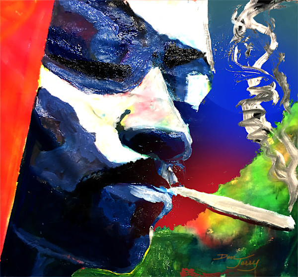 Jimi Hendrix Stone Cold (artist Proof) by Dan Terry