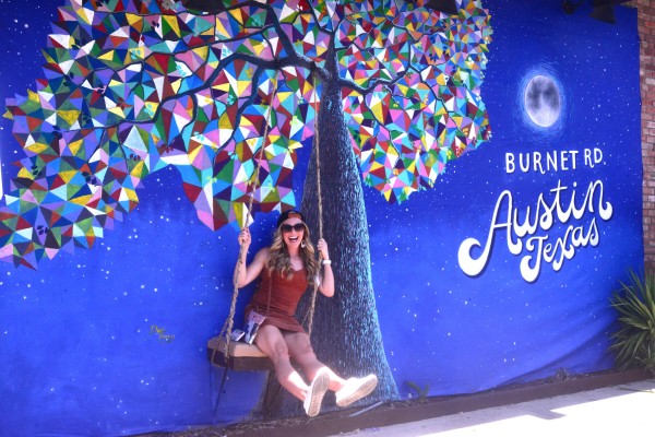 Woodrows Fantasy Swinging Tree Selfie mural by Dan Terry