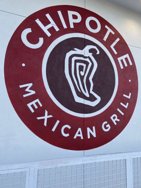 chipotle exterior logo mural by Dan Terry