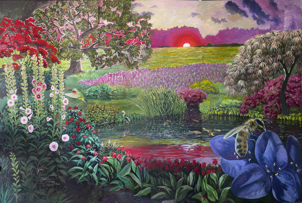 Garden Pond 40x60 limited edition 3/25 by Dan Terry