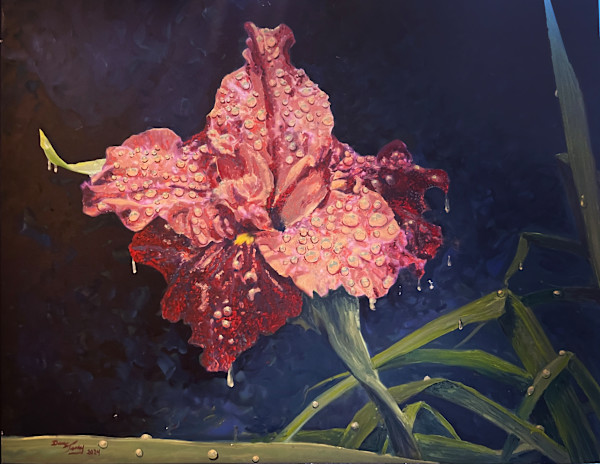 Dewdrops Japanese Iris by Dan Terry