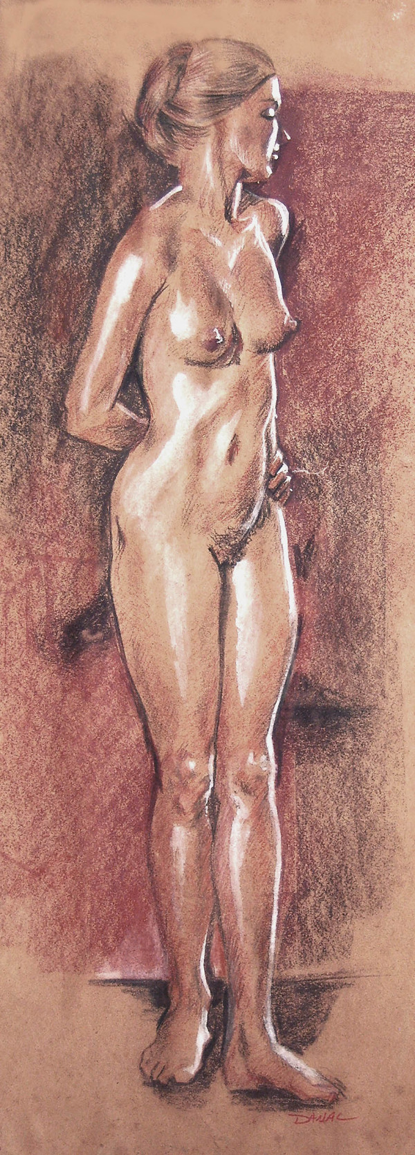 standing nude study by Dan Terry