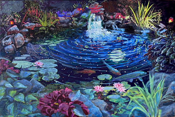 ripples in a moonlit pond by Dan Terry