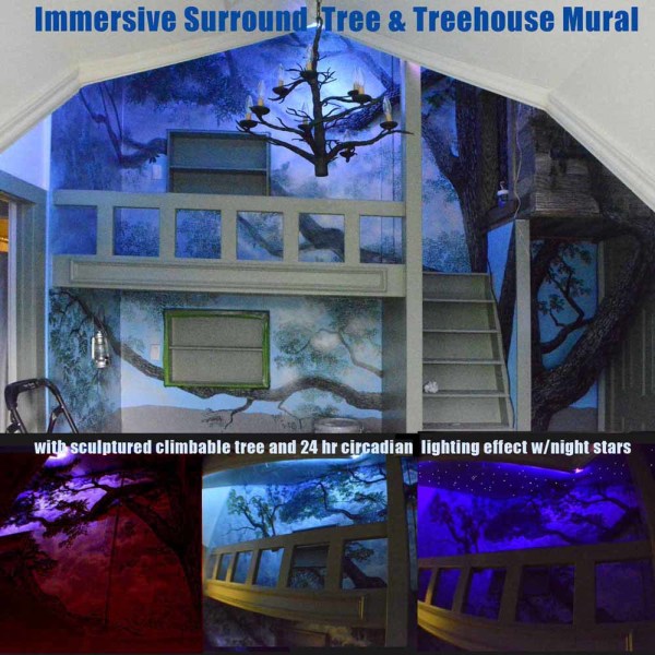 3D Child's room Treehouse Mural