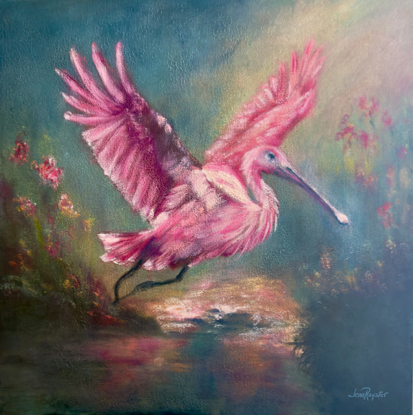Roseate Spoonbill: Wings of Tender Radiance by Jenn Royster, Image 1.