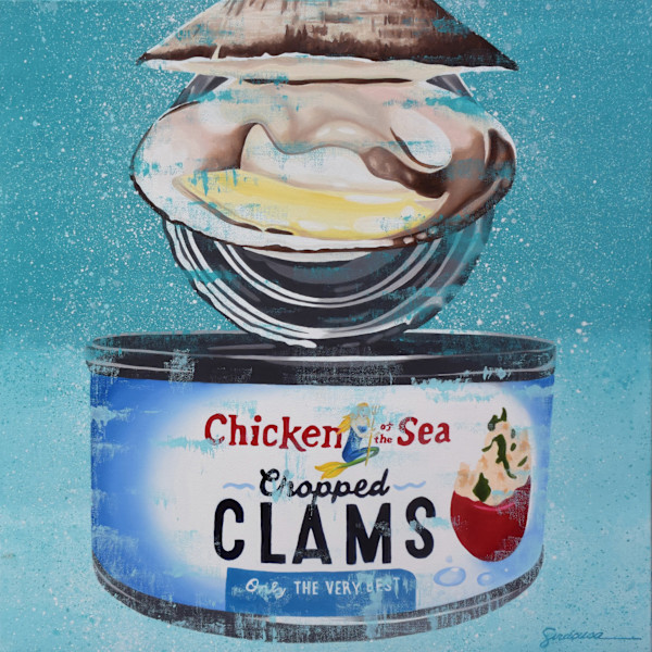 Canned SEA, Chicken of the Sea Chopped Clams, Original by Julie Siracusa, Image 1.