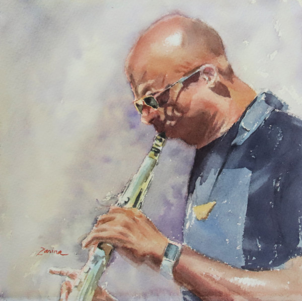 Juneteenth Saxophonist by Zarina Docken