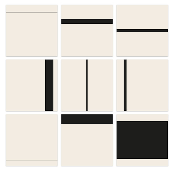Nine Line Drawings 1 by Richard Gregory