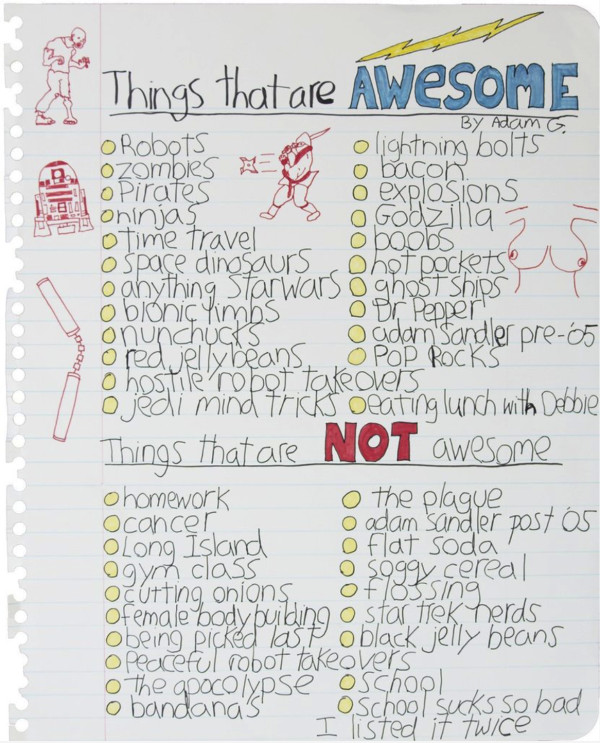 Things That Are Awesome by Adam Greener