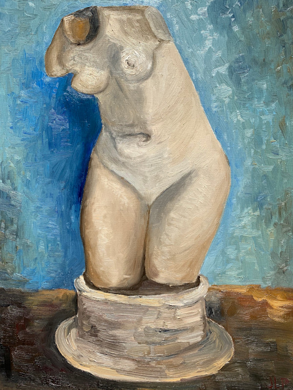 Plaster Statuette of a Female Torso II, after Van Gogh by Jennifer Pellegrino