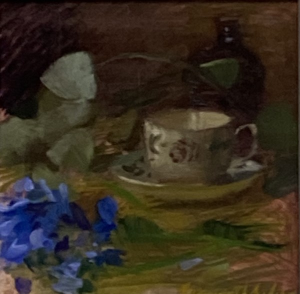 Teacup and Delphinium by Sarah Griffin Thibodeaux