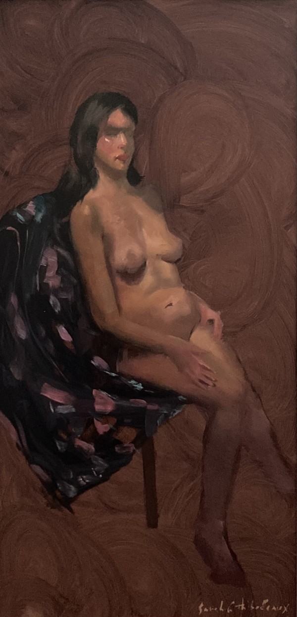 Nude with Flowered Drape by Sarah Griffin Thibodeaux