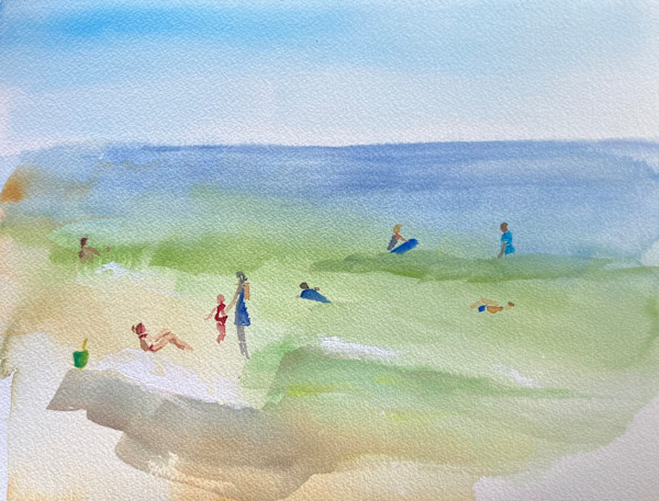 Playing at the Beach by Sarah Griffin Thibodeaux