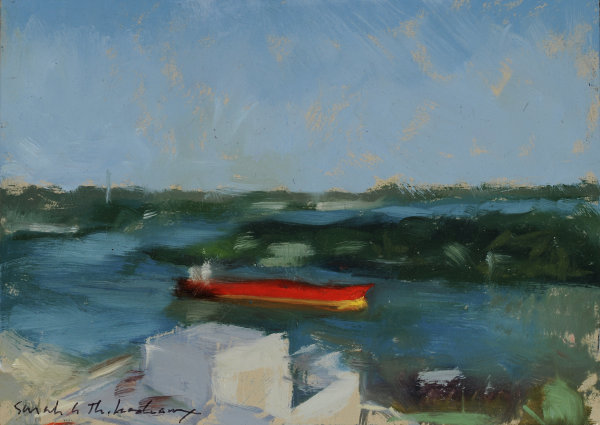 Riverscape (Study in Red and Blue)