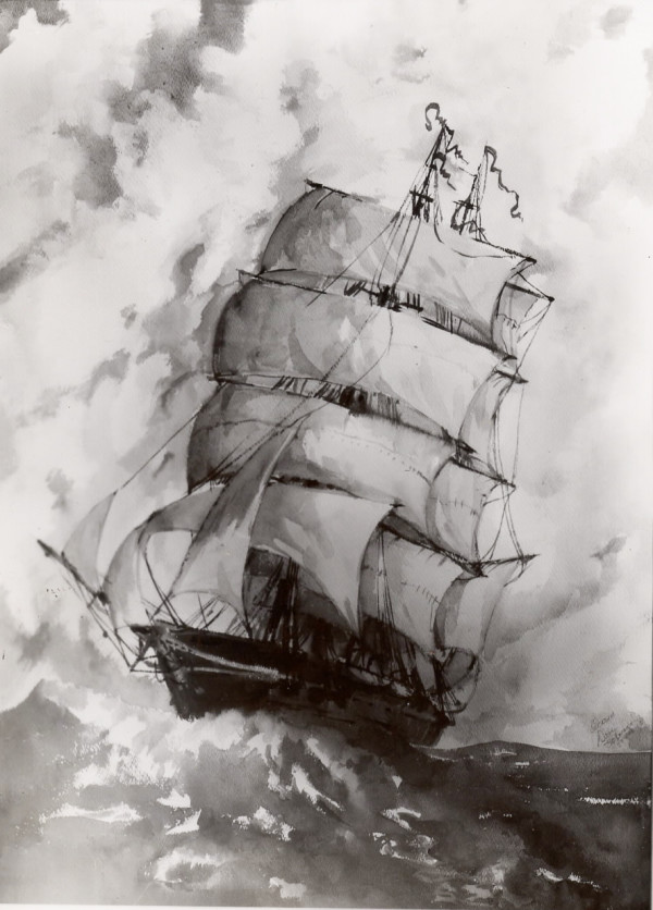 Sailing Ship [Title Illegible] by David Solomon