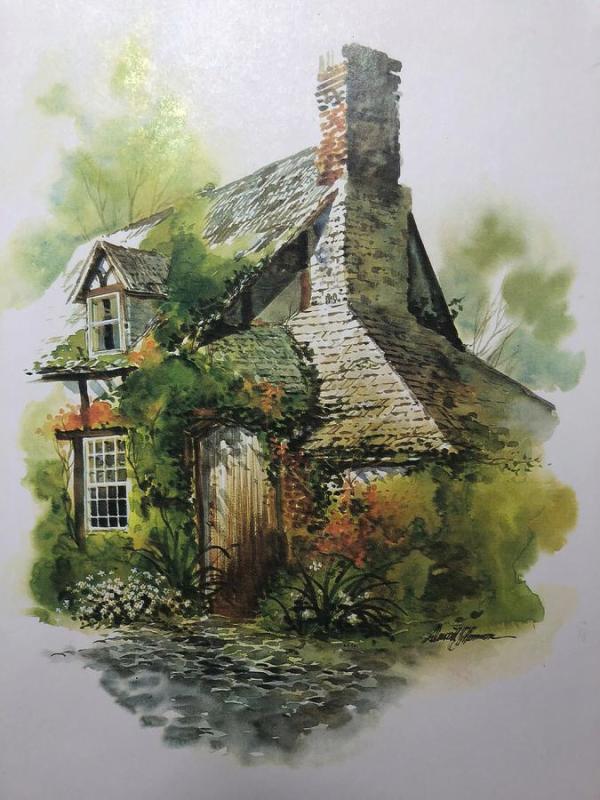 Untitled: Cottage with Large Chimney, Cobblestones