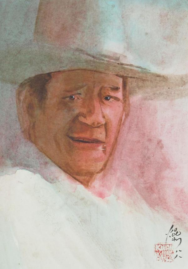 Portrait of John Wayne by Kwan Y. Jung