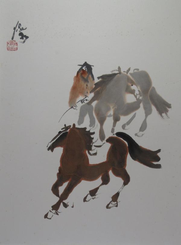 Man with Horses by Kwan Y. Jung