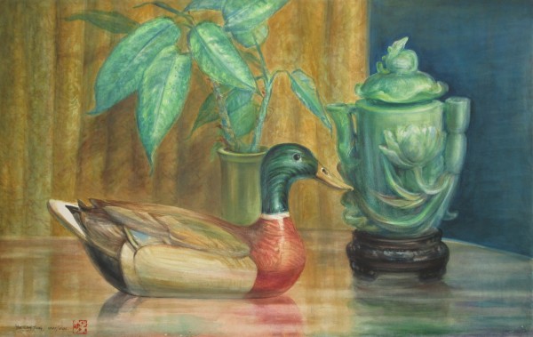 Still Life Study - Duck, Vase, Plant by Yee Wah Jung