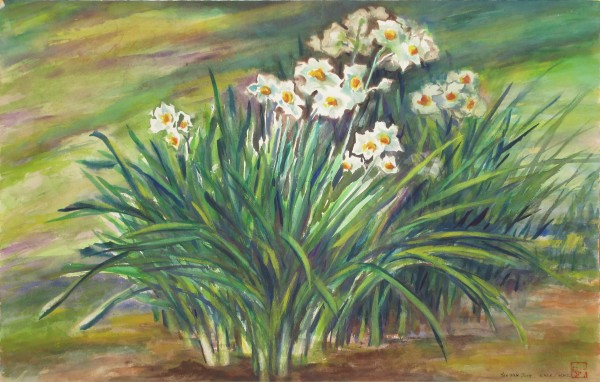 Still Life Study - Daffodils in Ground by Yee Wah Jung