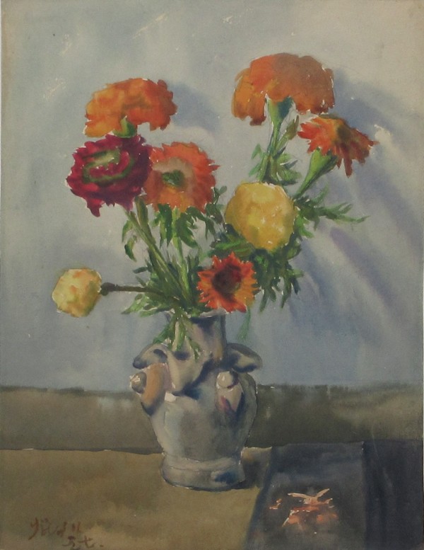 Still Life Study - Flowers in Vase 1 by Kwan Y. Jung