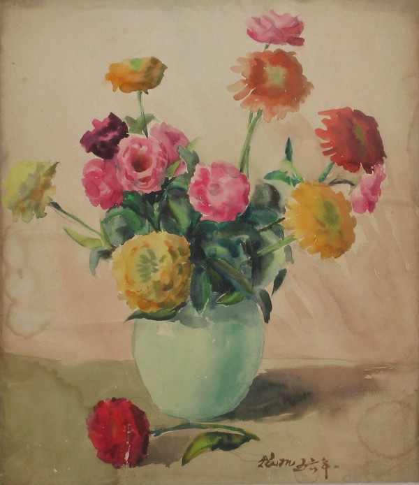 Still Life Study - Poppy Flowers in Vase by Kwan Y. Jung