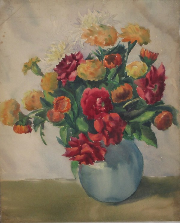 Still Life Study - Multicolor Flowers in Vase by Kwan Y. Jung