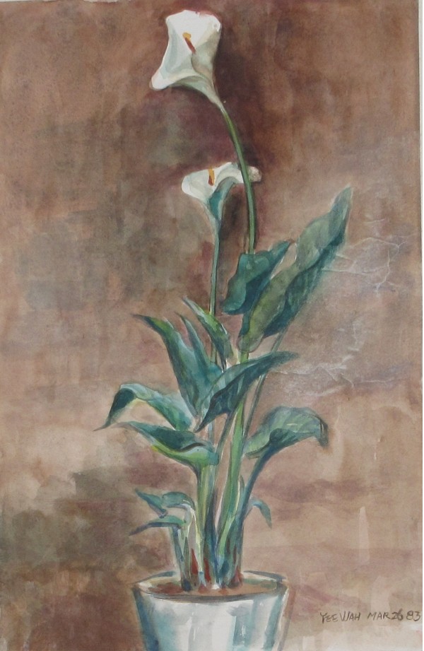 Calla Lilies In Pot by Yee Wah Jung
