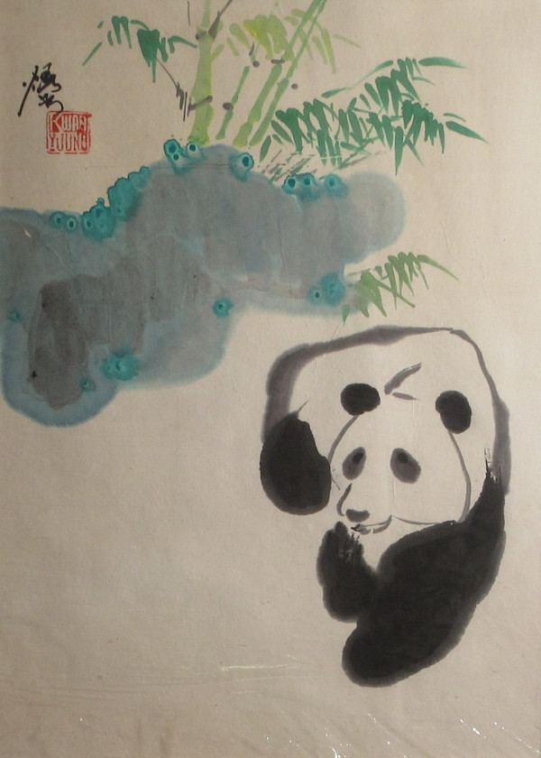 Panda and Bamboo by Kwan Y. Jung