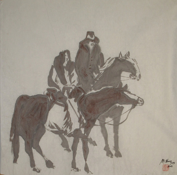 Pair on Horseback by Kwan Y. Jung