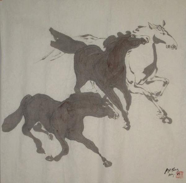 Horses Galloping by Kwan Y. Jung