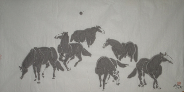 Six Horse Herd by Kwan Y. Jung