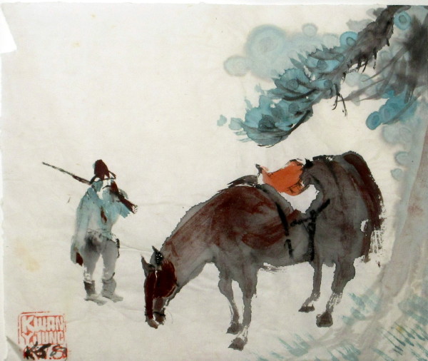 Hunter and Horse by Kwan Y. Jung