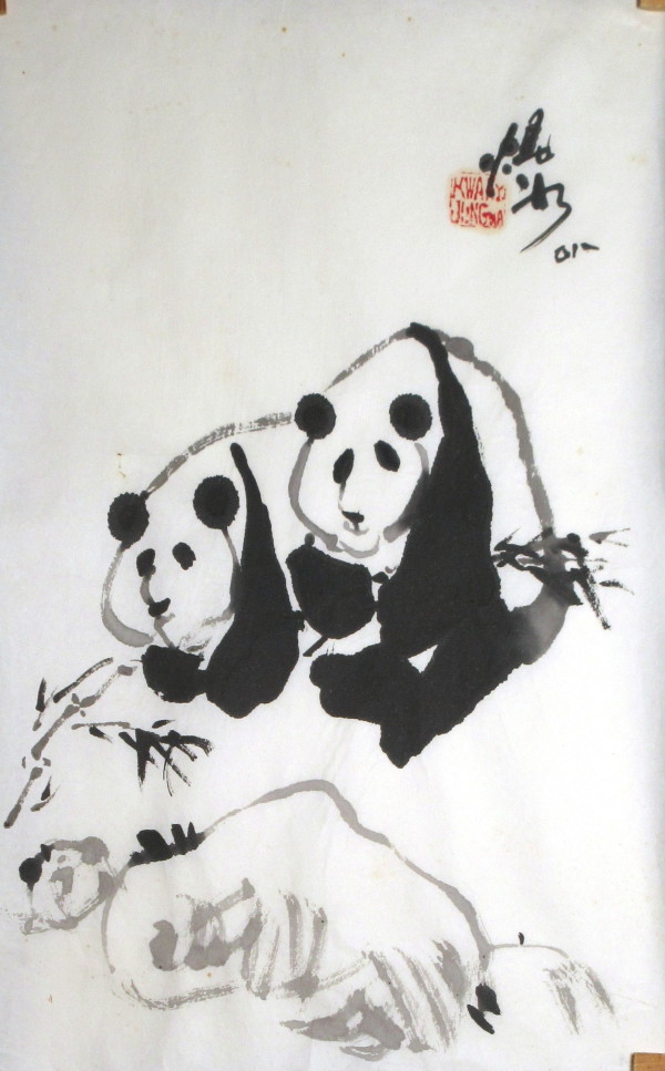 Pandas and Rock by Kwan Y. Jung