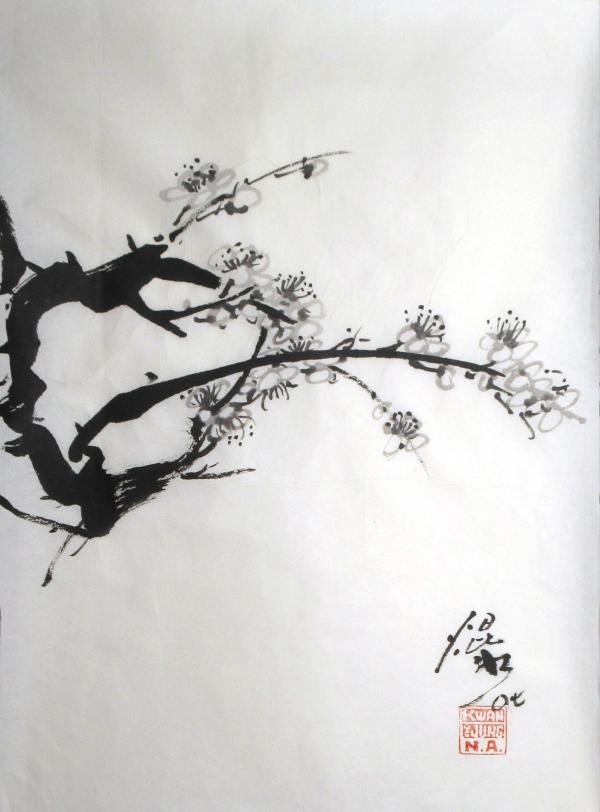 Plum Tree Blossoms by Kwan Y. Jung