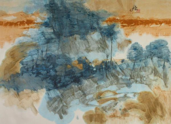Blue Brush Desert by Kwan Y. Jung