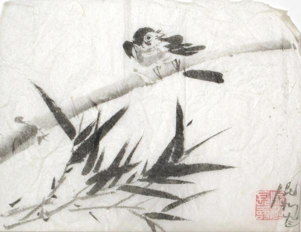 Bird and Bamboo by Kwan Y. Jung