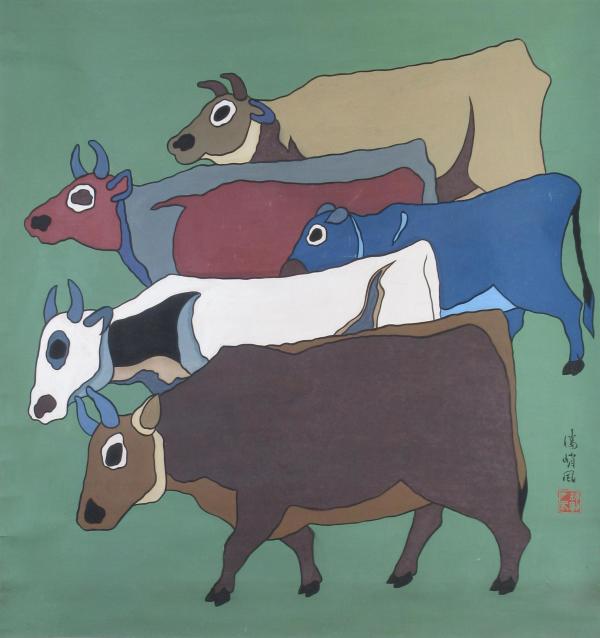 Five Cattle by Chiu Fung Poon