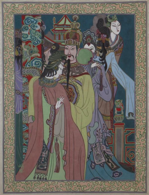 Decorative Tu-Aunqua Book Panel 6 by Chiu Fung Poon