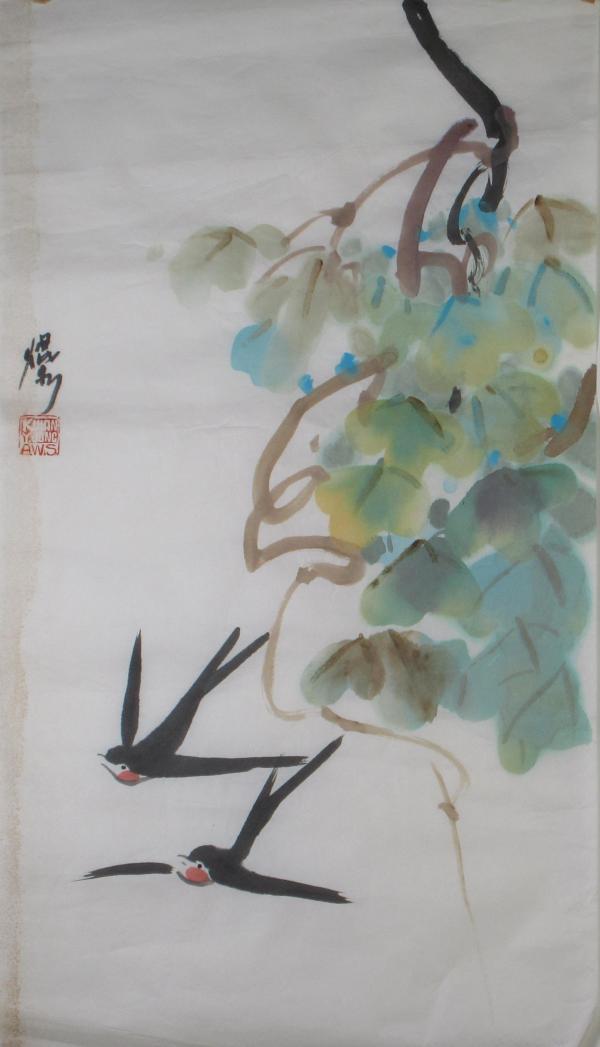 Swallows and Vines by Kwan Y. Jung