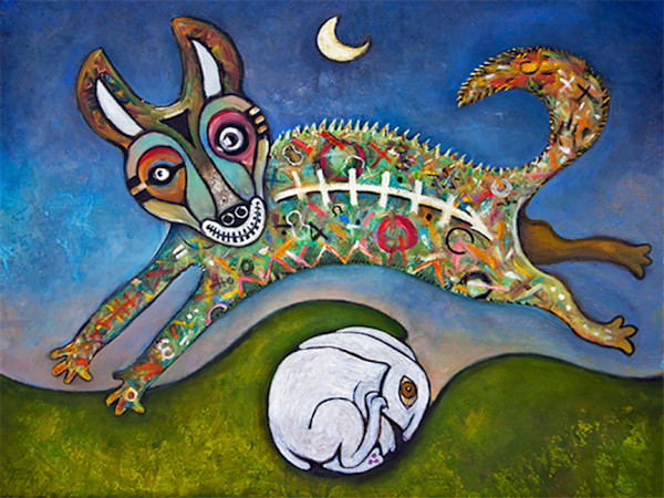 Coyote and Hare by Sarah Stone