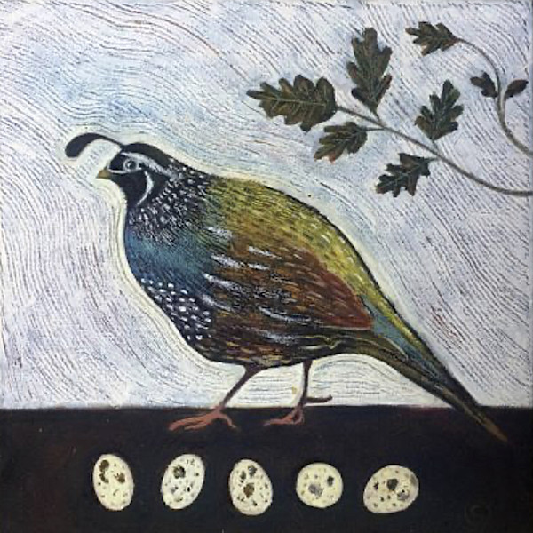 Quail and Eggs by Sarah Stone