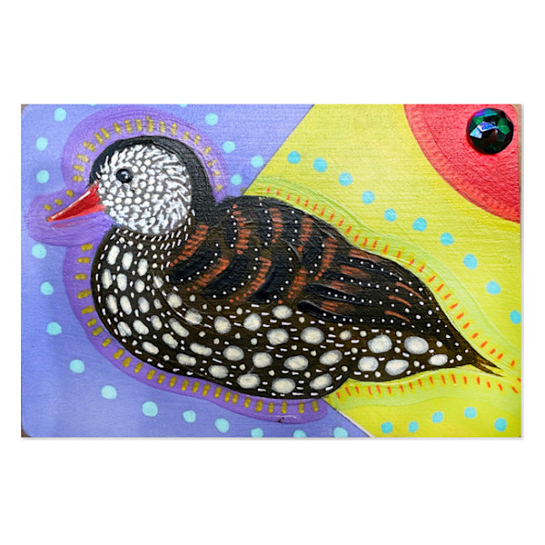Spotted Diamond Duck by Sarah Stone