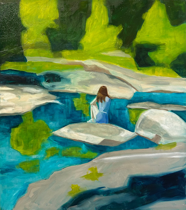 Girl on Rock at Comeau by Kathy  Halper, Image 1.