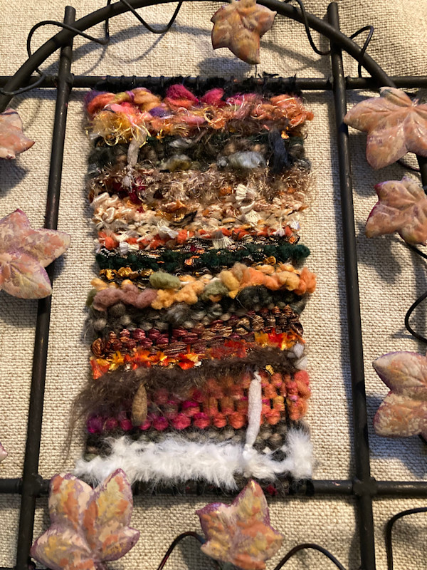 Its Fall You All Framed small Fiber Art Tapestry by Annette